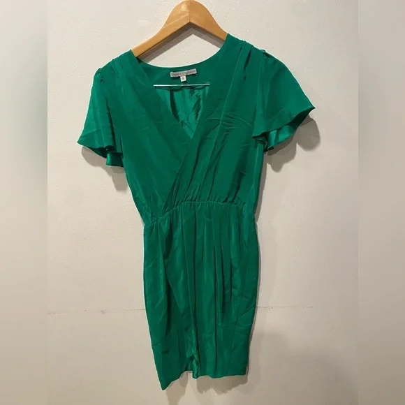 Amanda Uprichard | Dresses | Amanda Upchard Emeraldkelly Green Silk Dress  Size Small | Poshmark